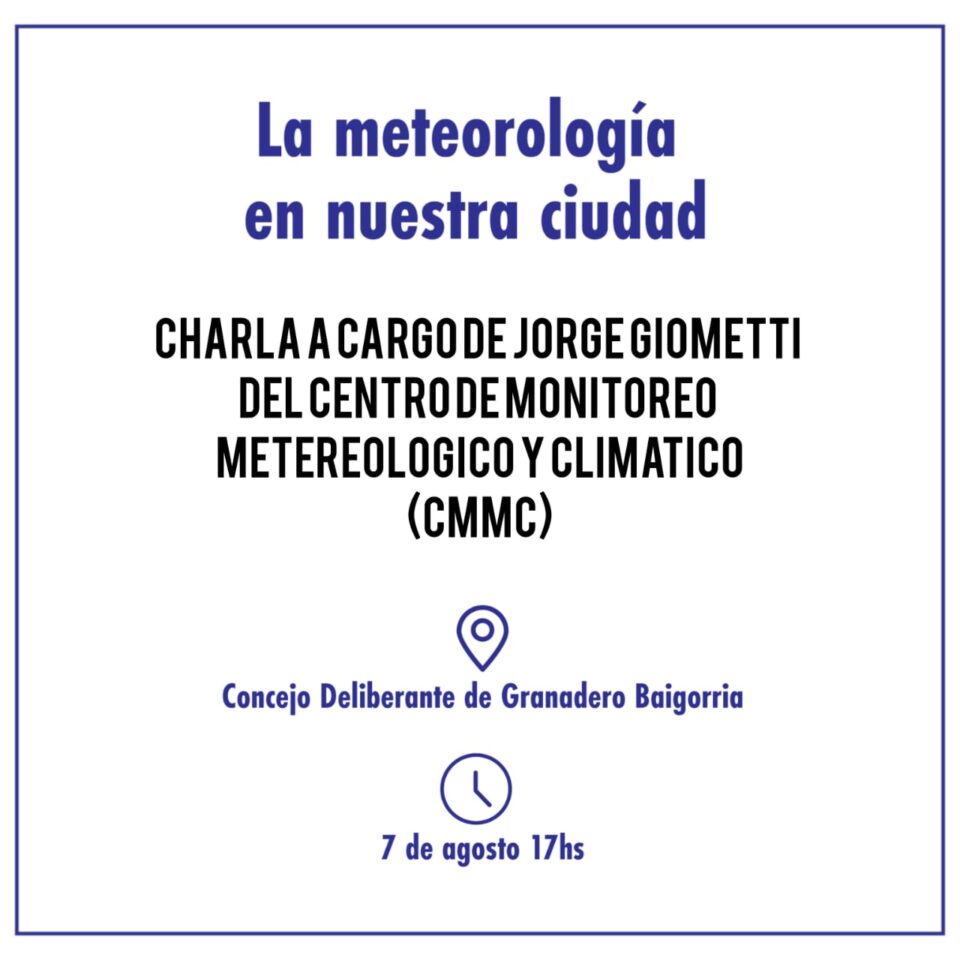 Charla sobre Meteorología en el Honorable Concejo Municipal
